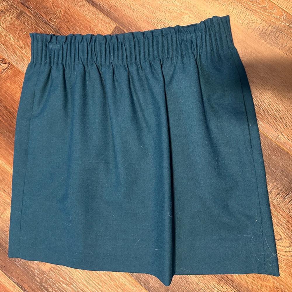 J. Crew Teal Textured Skirt